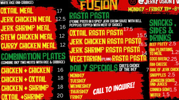 Jerk Fusion menu