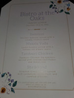 Bistro At The Oaks In Ga menu