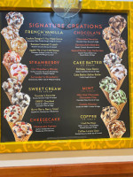 Cold Stone Creamery menu