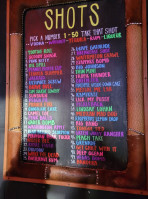 Outlaws Saloon menu