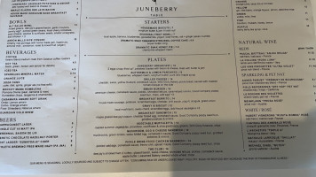 Juneberry Table menu