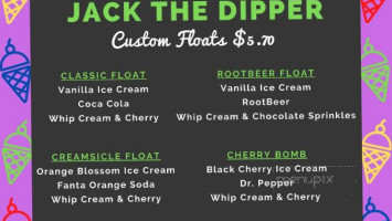 Jack The Dipper menu