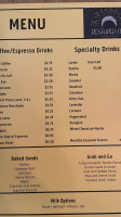 Restored Cup Coffee Shop menu