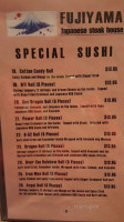 Fujiyama menu