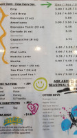 Mudita Cafe menu