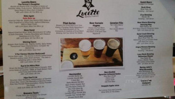 Lucette Brewing Company menu