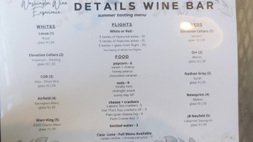 Details Wine menu