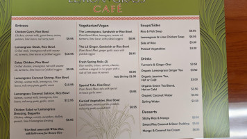 The Lemon Grass Cafe menu