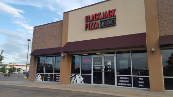 Blackjack Pizza Salads outside
