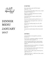 Mainland Inn menu