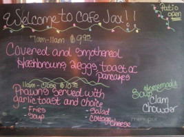 Cafe Jax menu