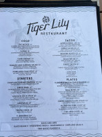Tiger Lily menu