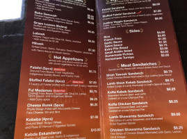 Justina Falafel menu