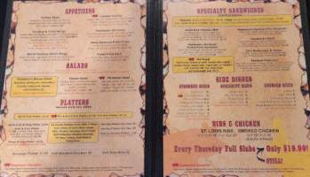 Hayward's Pit Bar B Que Catering Restaurant menu