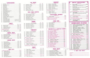 Shang Hai Buffet menu