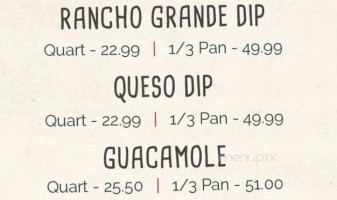 Rancho Grande Cantina menu