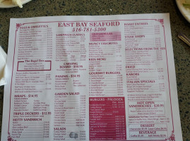 East Bay Diner Seaford menu