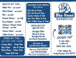 Blue Hound Barbecue menu