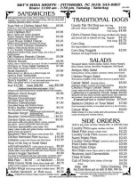 S T Soda Shoppe menu