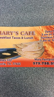 Mary's Cafe menu