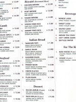 Antique Indian Restaurant Bar Grills menu