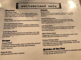 Switzerland Cafe General Str menu