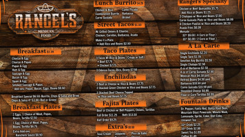 Rangels Mexican Food menu