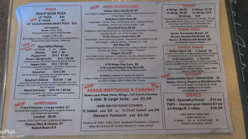 Ralphie's Pizzeria Theater menu