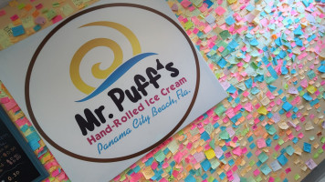 Mr. Puff's Hand-rolled Ice Cream food
