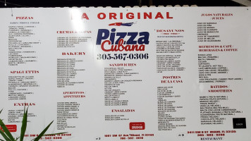 La Original Pizza Cubana Calle 8 menu