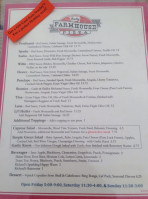 Stanley's Farmhouse Pizza menu