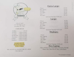 Salamis menu