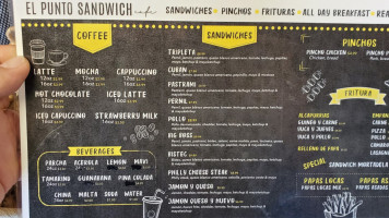 El Punto Sandwich Cafe menu