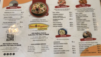 Dosa Biryanizz Chaat Cafe menu