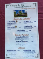 Missouri River Grill menu