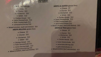 Arepa Lady Astoria menu