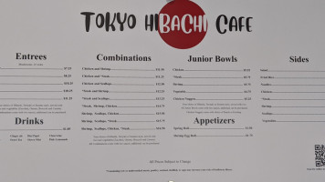 Tokyo Hibachi Cafe menu