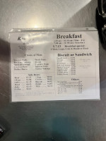 Kenny's Cafe menu