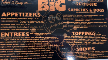 The Big Easy menu