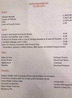 Colony House menu