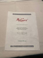 Mr. G's menu