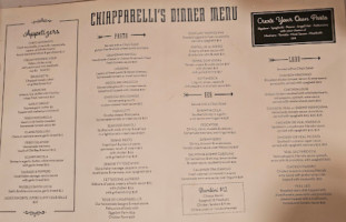 Chiapparelli's menu