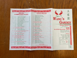 Wang's Garden menu