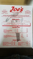 Joe's Pizza (west End) menu