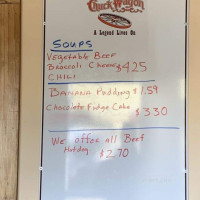 Chuck Wagon menu