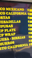 Tacos El Charly menu