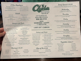 Clyde's menu