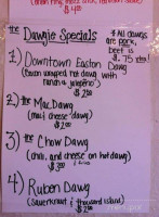 Downtown Dawg menu