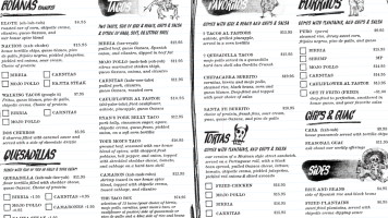 Pancho Mexican Kitchen menu