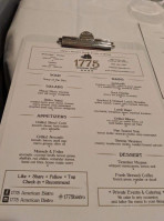 1775 American Bistro menu